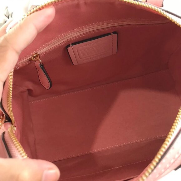 NWT Pink Coach Rowan Satchel Bag - Picture 7 of 7